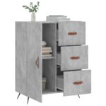 vidaXL Komoda betónovo sivá 69,5x34x90 cm kompozitné drevo – Obrázok 4