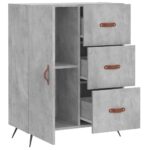 vidaXL Komoda betónovo sivá 69,5x34x90 cm kompozitné drevo – Obrázok 6