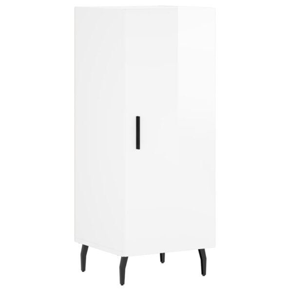 vidaXL Komoda lesklá biela 34,5x34x90 cm spracované drevo – Obrázok 2