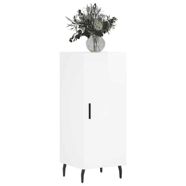 vidaXL Komoda lesklá biela 34,5x34x90 cm spracované drevo – Obrázok 3