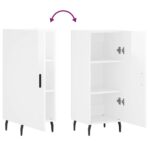 vidaXL Komoda lesklá biela 34,5x34x90 cm spracované drevo – Obrázok 9