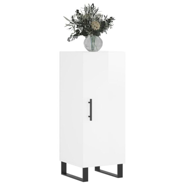 vidaXL Komoda lesklá biela 34,5x34x90 cm spracované drevo – Obrázok 3