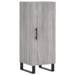 vidaXL Komoda sivý dub sonoma 34,5x34x90 cm spracované drevo – Obrázok 2