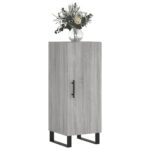vidaXL Komoda sivý dub sonoma 34,5x34x90 cm spracované drevo – Obrázok 3