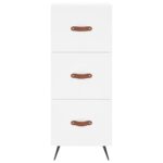 vidaXL Komoda biela 34,5x34x90 cm spracované drevo – Obrázok 6