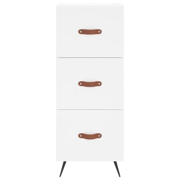 vidaXL Komoda biela 34,5x34x90 cm spracované drevo – Obrázok 6