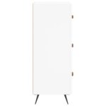 vidaXL Komoda biela 34,5x34x90 cm spracované drevo – Obrázok 7