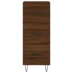 vidaXL Komoda hnedý dub 34,5x34x90 cm spracované drevo – Obrázok 6