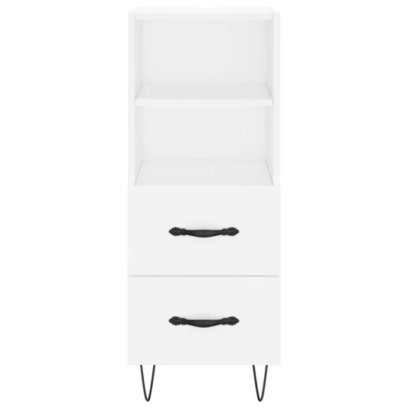 vidaXL Komoda biela 34,5x34x90 cm spracované drevo – Obrázok 6