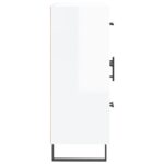 vidaXL Komoda lesklá biela 69,5x34x90 cm spracované drevo – Obrázok 7