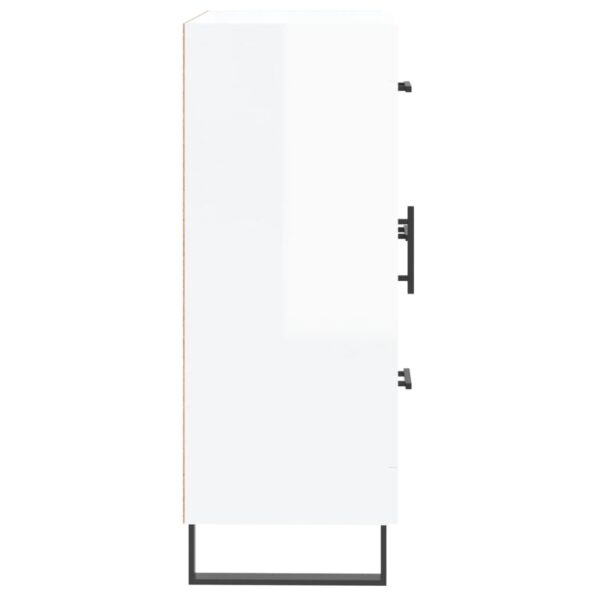 vidaXL Komoda lesklá biela 69,5x34x90 cm spracované drevo – Obrázok 7