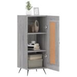 vidaXL Komoda sivý dub sonoma 34,5x34x90 cm spracované drevo – Obrázok 4