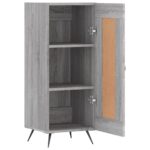 vidaXL Komoda sivý dub sonoma 34,5x34x90 cm spracované drevo – Obrázok 6