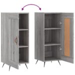 vidaXL Komoda sivý dub sonoma 34,5x34x90 cm spracované drevo – Obrázok 9