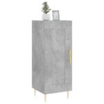 vidaXL Komoda betónovo sivá 34,5x34x90 cm spracované drevo – Obrázok 3