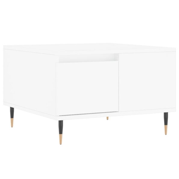 vidaXL Konferenčný stolík biely 55x55x36,5 cm spracované drevo – Obrázok 2