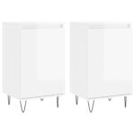 vidaXL Komody 2 ks lesklé biele 40x35x70 cm kompozitné drevo – Obrázok 2
