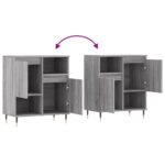 vidaXL Komoda sivý dub sonoma 60x35x70 cm spracované drevo – Obrázok 9