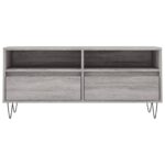 vidaXL TV skrinka sivý dub sonoma 100x34,5x44,5 cm spracované drevo – Obrázok 5