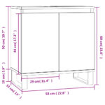 vidaXL Kúpeľňová skrinka lesklá biela 58x33x60 cm kompozitné drevo – Obrázok 10