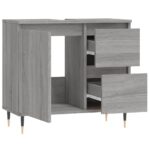 vidaXL Kúpeľňová skrinka sivý dub sonoma 65x33x60 cm kompozitné drevo – Obrázok 4