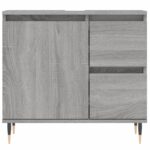 vidaXL Kúpeľňová skrinka sivý dub sonoma 65x33x60 cm kompozitné drevo – Obrázok 5