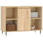 vidaXL Kúpeľňová skrinka dub sonoma 80x33x60 cm kompozitné drevo – Obrázok 3