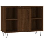vidaXL Kúpeľňová skrinka hnedý dub 80x33x60 cm kompozitné drevo – Obrázok 2