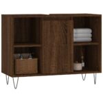 vidaXL Kúpeľňová skrinka hnedý dub 80x33x60 cm kompozitné drevo – Obrázok 3