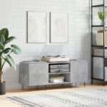 vidaXL Skrinka na platne betónovosivá 121x38x48 cm kompozitné drevo