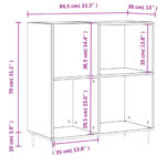 vidaXL Skrinka na platne lesklá biela 84,5x38x89 cm kompozitné drevo – Obrázok 10