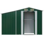 vidaXL Záhradná kôlňa zelená 277x93x179 cm pozinkovaná oceľ – Obrázok 4