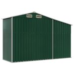 vidaXL Záhradná kôlňa zelená 277x93x179 cm pozinkovaná oceľ – Obrázok 6