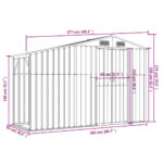 vidaXL Záhradná kôlňa zelená 277x93x179 cm pozinkovaná oceľ – Obrázok 9