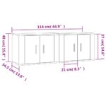vidaXL Nástenné TV skrinky 2 ks hnedý dub sonoma 57x34,5x40 cm – Obrázok 8