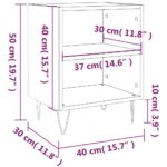 vidaXL Nočné skrinky 2 ks biele 40x30x50 cm kompozitné drevo – Obrázok 10
