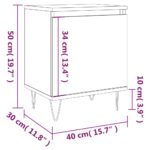 vidaXL Nočné skrinky 2 ks dymový dub 40x30x50 cm kompozitné drevo – Obrázok 12