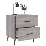 vidaXL Nočné stolíky 2 ks sivé sonoma 40x35x47,5 cm kompozitné drevo – Obrázok 4