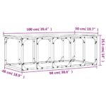 vidaXL Konferenčný stolík dymový dub 100x50x35,5 cm kompozitné drevo – Obrázok 9