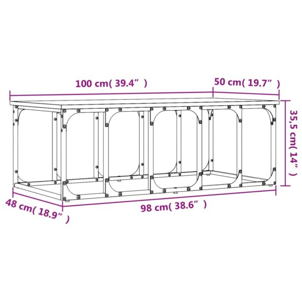 VXL8720845915681_g_en_hd_7.jpg vidaXL Konferenčný stolík dymový dub 100x50x35,5 cm kompozitné drevo – Obrázok 9