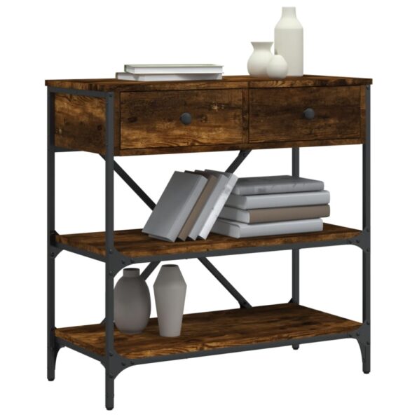 VXL8720845915933_g_en_hd_1.jpg vidaXL Konzolový stolík dymový dub 75 x 34,5 x 75 cm kompozitné drevo – Obrázok 3