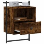 vidaXL Nočné skrinky nástenné 2 ks dymový dub 40x30x61cm kompoz. drevo – Obrázok 4