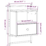 vidaXL Nočné skrinky nástenné 2 ks dymový dub 40x30x61cm kompoz. drevo – Obrázok 11