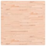vidaXL Stolová doska 90x90x2,5 cm štvorcová masívny buk – Obrázok 2