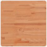 vidaXL Stolová doska 50x50x2,5 cm štvorcová masívny buk – Obrázok 2