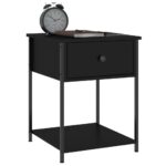 vidaXL Nočné stolíky 2 ks čierne 44x45x58 cm kompozitné drevo – Obrázok 4