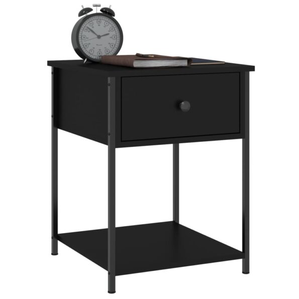 vidaXL Nočné stolíky 2 ks čierne 44x45x58 cm kompozitné drevo – Obrázok 4