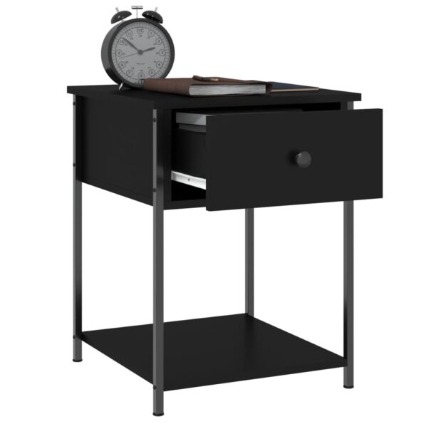vidaXL Nočné stolíky 2 ks čierne 44x45x58 cm kompozitné drevo – Obrázok 5