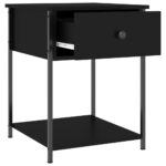 vidaXL Nočné stolíky 2 ks čierne 44x45x58 cm kompozitné drevo – Obrázok 6