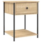 vidaXL Nočné stolíky 2 ks dub sonoma 44x45x58 cm kompozitné drevo – Obrázok 3